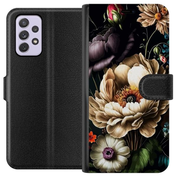 Kompatibelt Plånboksfodral till Samsung Galaxy A52s 5G Blommor