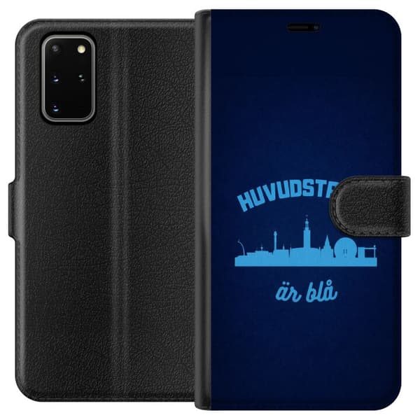 Kompatibelt Plånboksfodral till Samsung Galaxy S20+ Djurgården är blå
