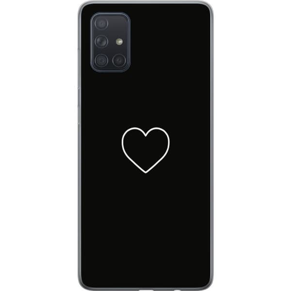 Kompatibelt Mobildeksel til Samsung Galaxy A71 Hjerte