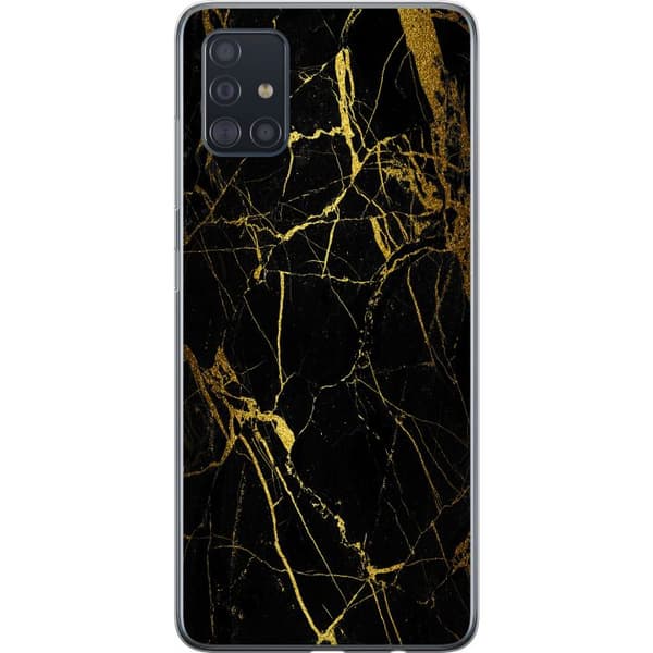 Kompatibelt Mobildeksel til Samsung Galaxy A51 Marmor Svart & Gull