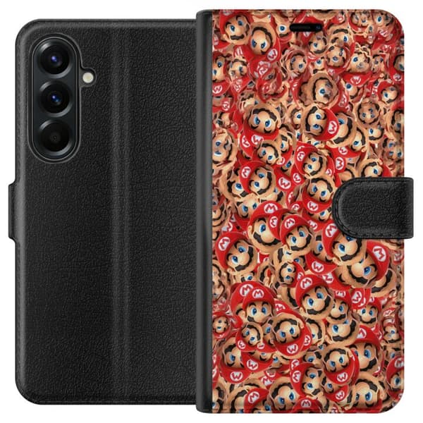 Kompatibel Tegnebogsetui til Samsung Galaxy A37 Farverig Super Mario-mønster