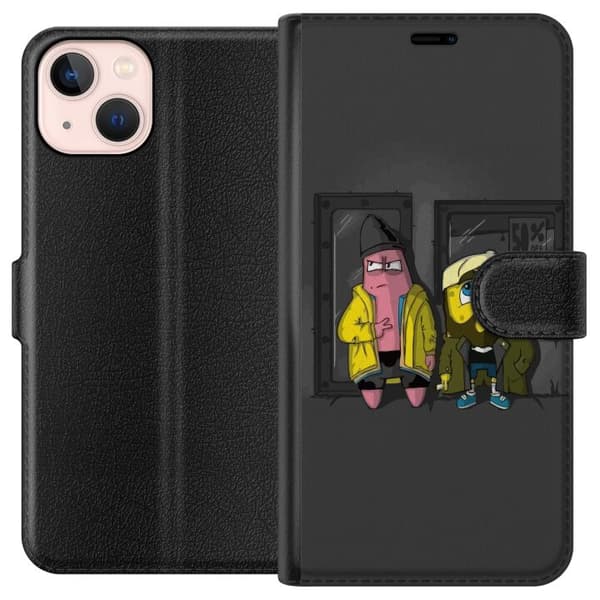Kompatibelt Plånboksfodral till Apple iPhone 13 mini Spongebob