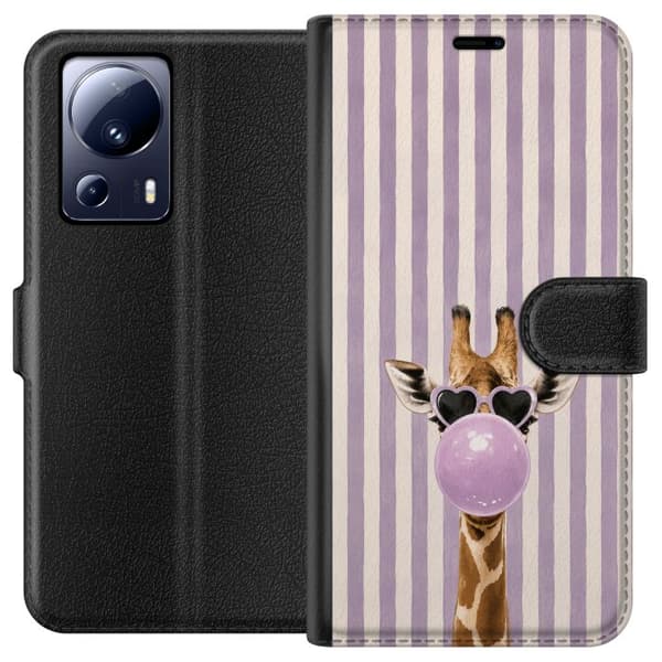 Kompatibel Tegnebogsetui til Xiaomi 13 Lite Giraff med tuggummibubbla