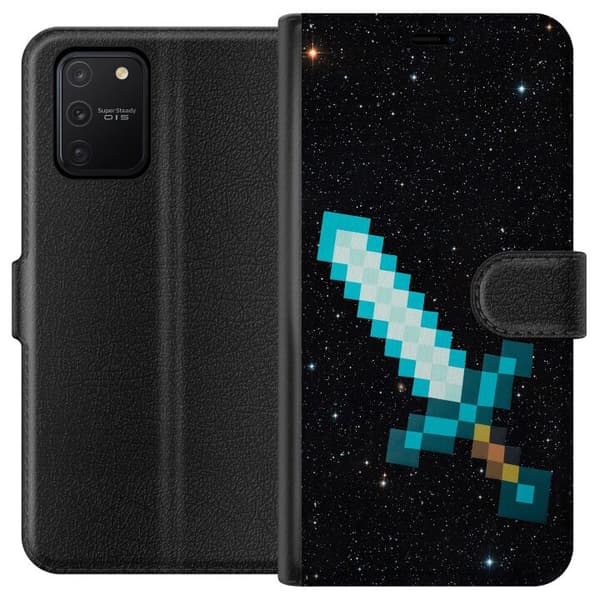 Kompatibelt Lommeboketui til Samsung Galaxy S10 Lite Minecraft Sverd