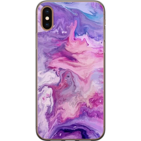 Kompatibelt Mobildeksel til Apple iPhone XS Marmor Lilla