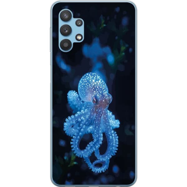 Kompatibelt Mobildeksel til Samsung Galaxy A32 5G Nærbilde av blå blekksprut