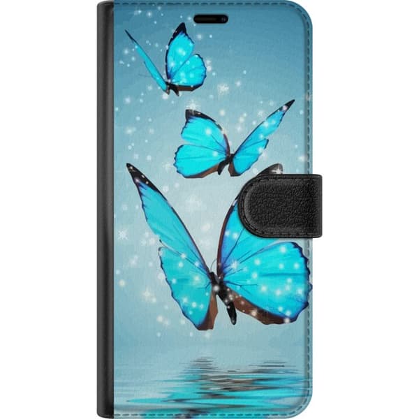 Kompatibel Tegnebogsetui til Xiaomi Redmi 10C Glitrende Sommerfugle