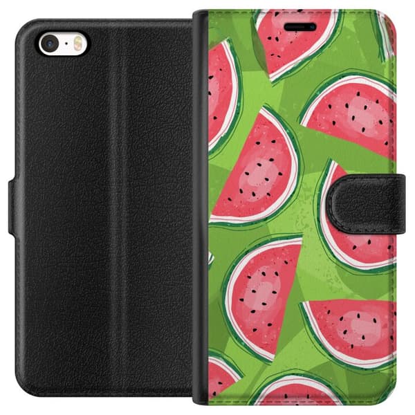 Yhteensopiva Lompakkokotelo Apple iPhone SE (2016) Vattenmelon