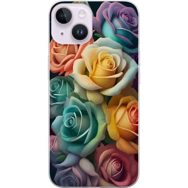 Kompatibel Mobilcover til Apple iPhone 14 Plus Farverige Roser