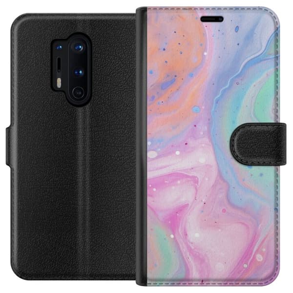 Kompatibel Tegnebogsetui til OnePlus 8 Pro Pastelmarmor