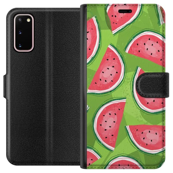 Kompatibelt Plånboksfodral till Samsung Galaxy S20 Vattenmelon