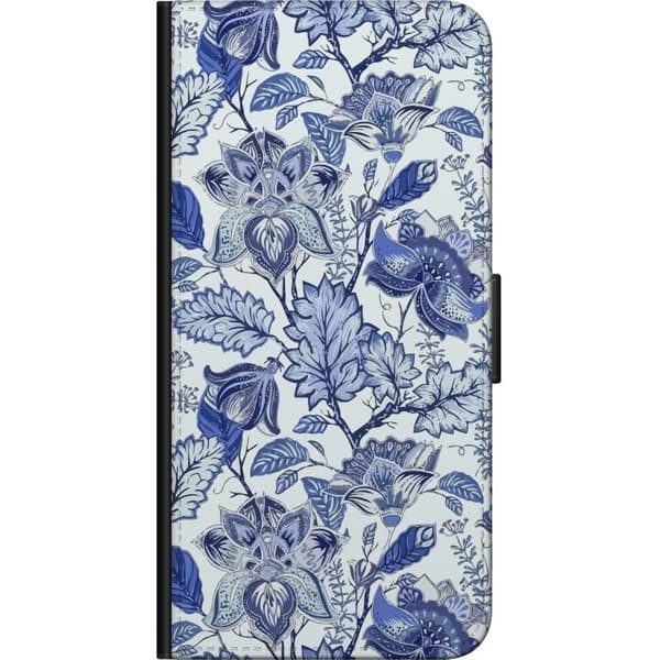 Kompatibel Tegnebogsetui til Huawei P smart Blomster Blå...