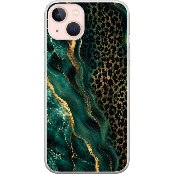 Kompatibelt Mobildeksel til Apple iPhone 13 mini Smaragdleopard