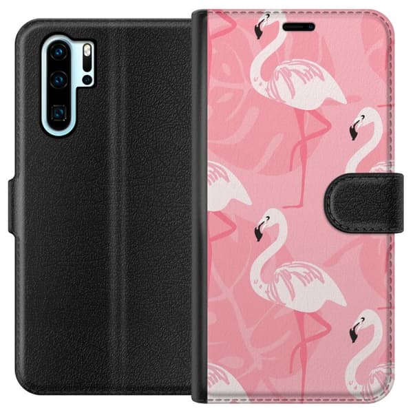 Kompatibel Tegnebogsetui til Huawei P30 Pro Flamingo