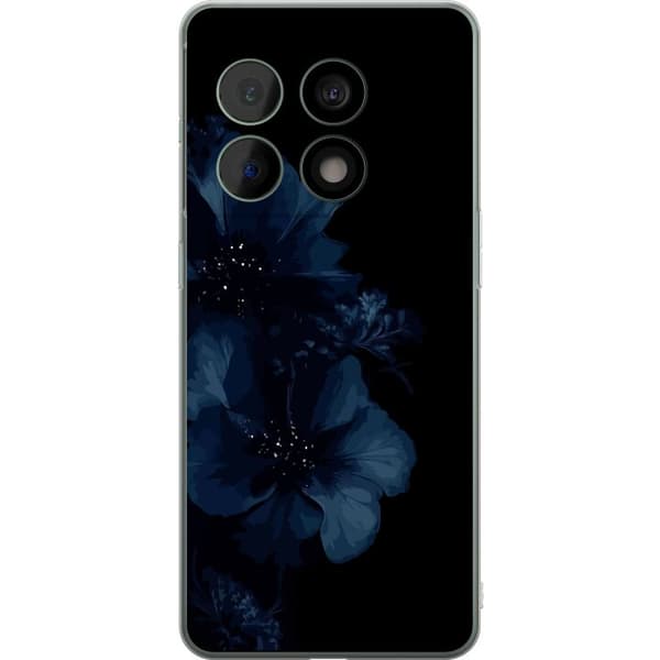 Kompatibelt Mobilskal till OnePlus 10 Pro Mörkblå blommor
