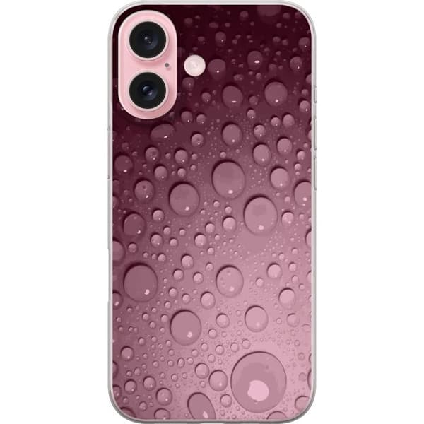 Kompatibelt Mobildeksel til Apple iPhone 16 Rosa vattendroppar