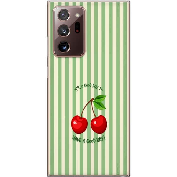 Kompatibelt Mobildeksel til Samsung Galaxy Note20 Ultra Søtt kirsebærbilde med hjerteformet design