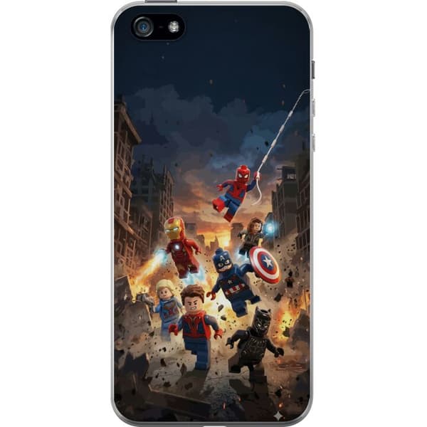 Kompatibelt Mobildeksel til Apple iPhone 5 Spennende LEGO Marvel motiv for superheltfans
