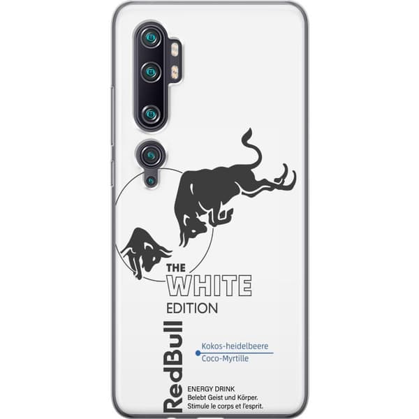 Kompatibelt Mobildeksel til Xiaomi Mi Note 10 Pro Moderne drikke design i hvitt og blått