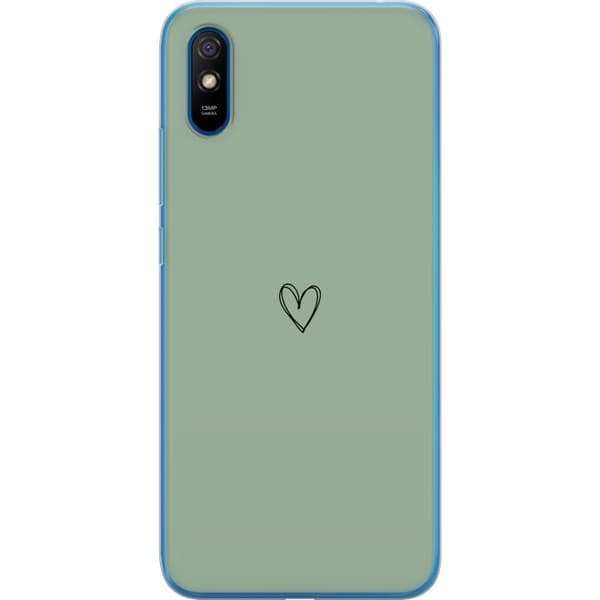 Kompatibelt Mobilskal till Xiaomi Redmi 9A Hjärta Grön