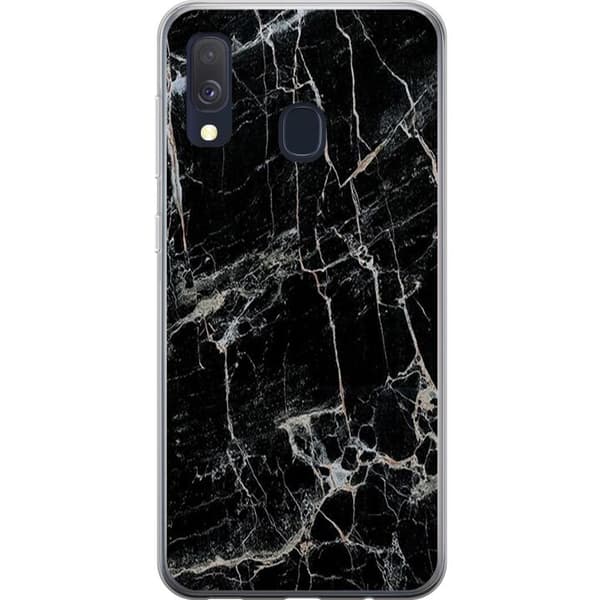 Kompatibelt Mobilskal till Samsung Galaxy A40 Marmor Svart