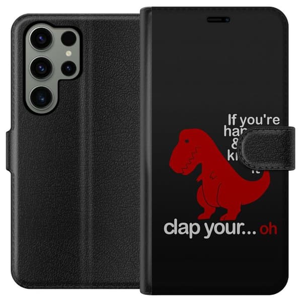 Kompatibel Tegnebogsetui til Samsung Galaxy S23 Ultra Dinosaur