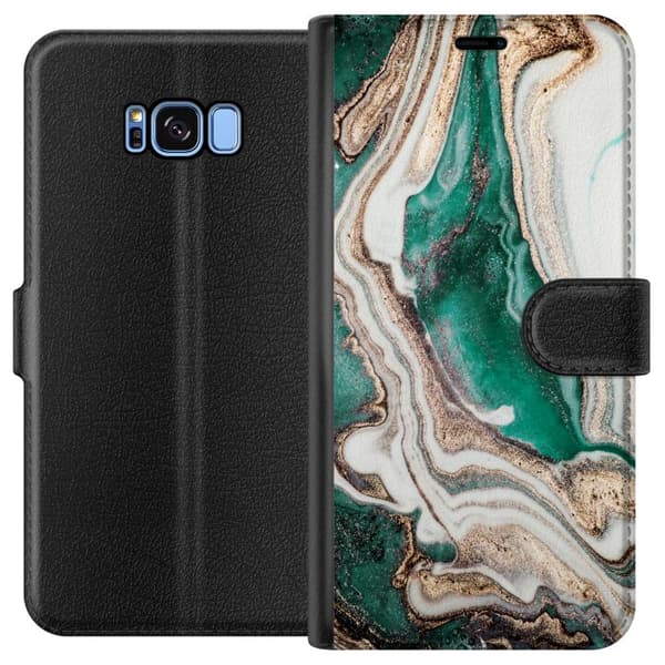Kompatibelt Plånboksfodral till Samsung Galaxy S8 Grön