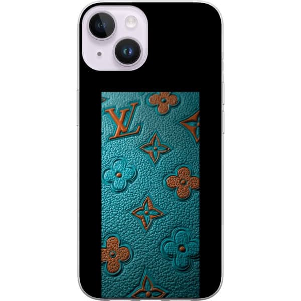 Kompatibelt Mobildeksel til Apple iPhone 14 Plus Elegant monogramdesign med preg av lærfølelse