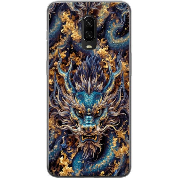 Kompatibelt Mobildeksel til OnePlus 6T Nærbilde av kraftig fantasydrage