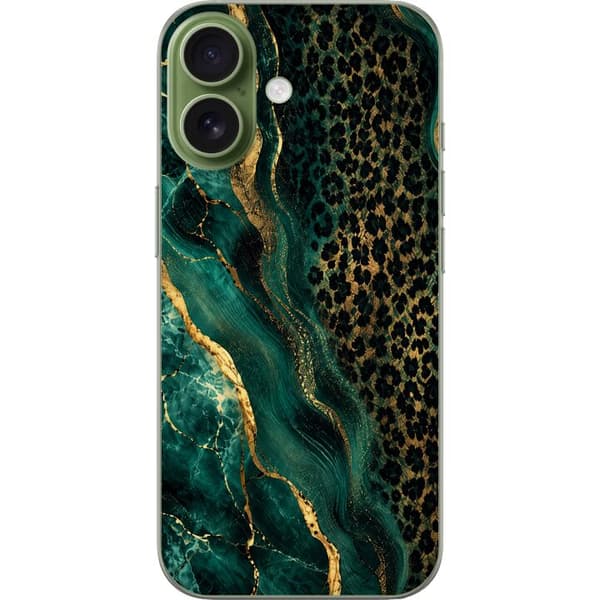 Kompatibelt Mobilskal till Apple iPhone 18 Emerald Leopard