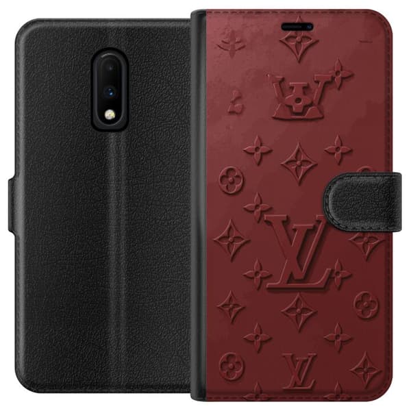 Kompatibelt Plånboksfodral till OnePlus 7 Elegant monogrammönster med exklusiv känsla