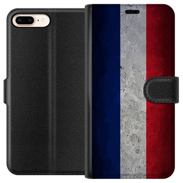 Kompatibelt Plånboksfodral till Apple iPhone 7 Plus Ren fransk flaggdesign