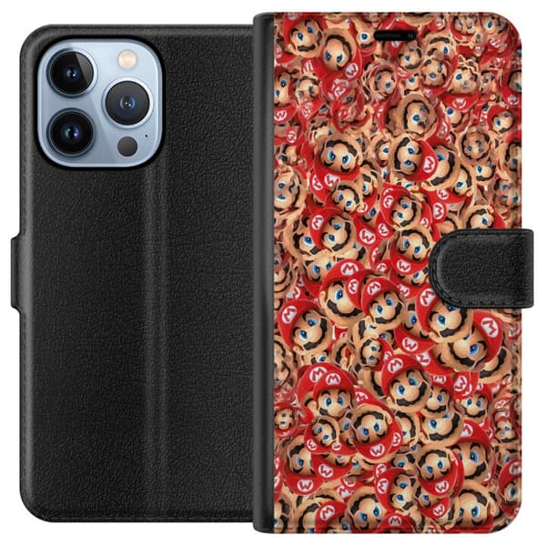 Kompatibel Tegnebogsetui til Apple iPhone 13 Pro Farverig Super Mario-mønster