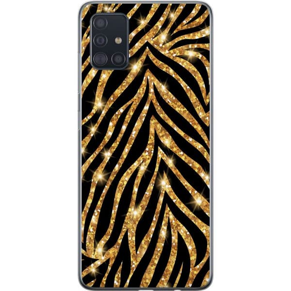 Kompatibelt Mobildeksel til Samsung Galaxy A51 Gull & Glitter