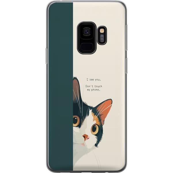 Kompatibelt Mobildeksel til Samsung Galaxy S9 Katt som kikar fram
