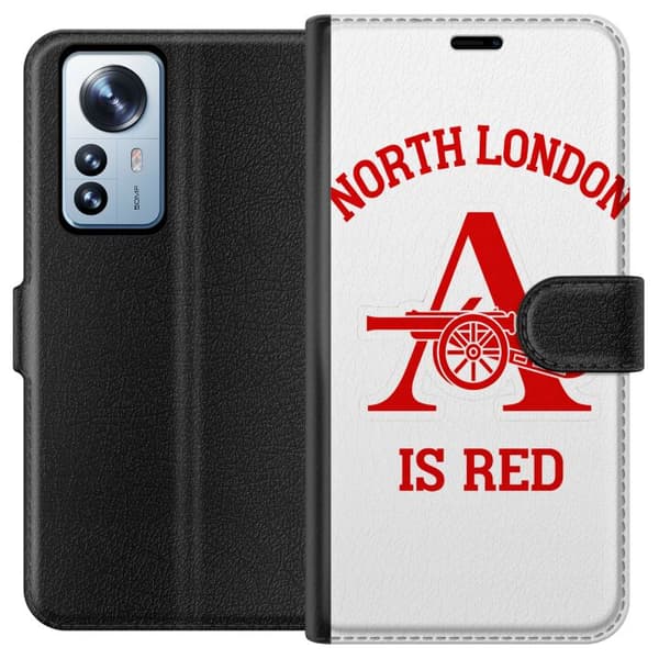 Kompatibelt Plånboksfodral till Xiaomi 12 Pro Arsenal is red