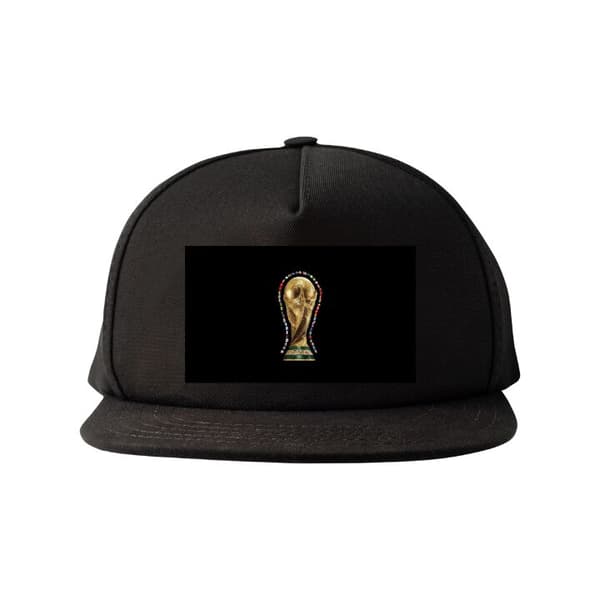 Snapback-cap VM-trofæet med internationale flag og fodboldtema Sort Voksen