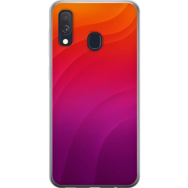 Kompatibelt Mobilskal till Samsung Galaxy A40 Sunset Waves