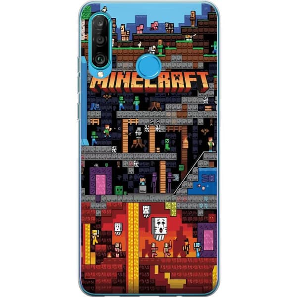 Kompatibelt Mobilskal till Huawei P30 lite Minecraft