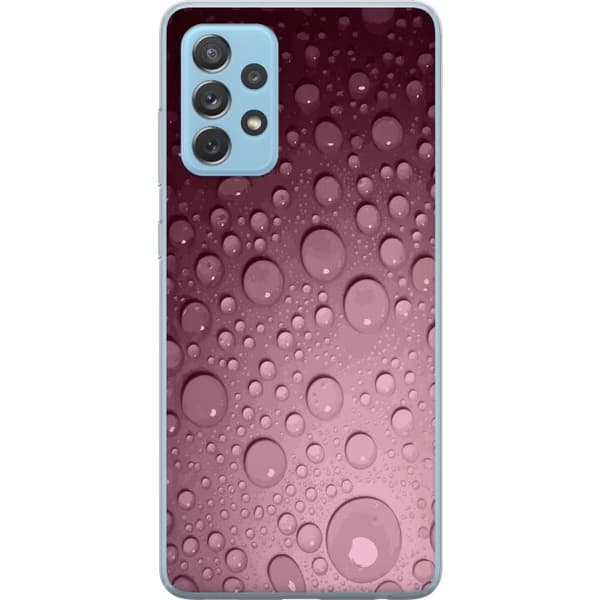 Kompatibelt Mobildeksel til Samsung Galaxy A52 5G Rosa vattendroppar