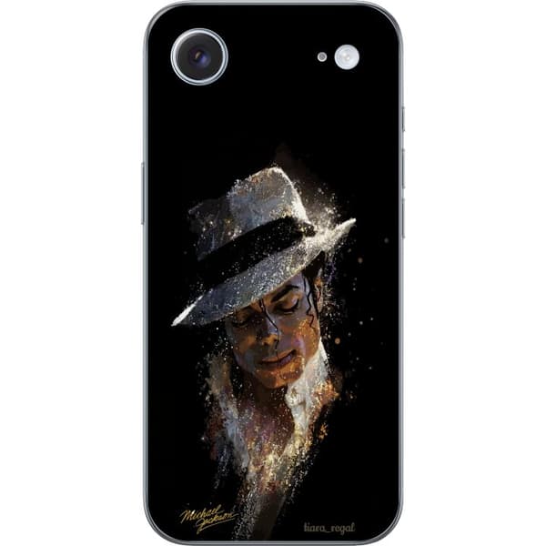 Kompatibelt Mobildeksel til Apple iPhone Air Kunstnerisk portrett av mann med hvit hatt og glitrende detaljer