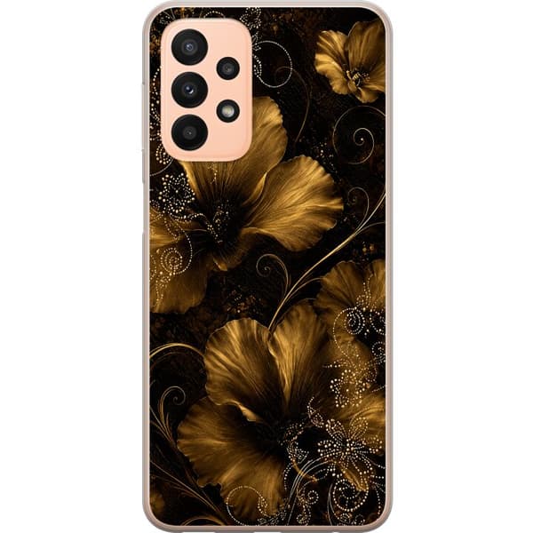Kompatibel Mobilcover til Samsung Galaxy A23 5G Gylden blomstring
