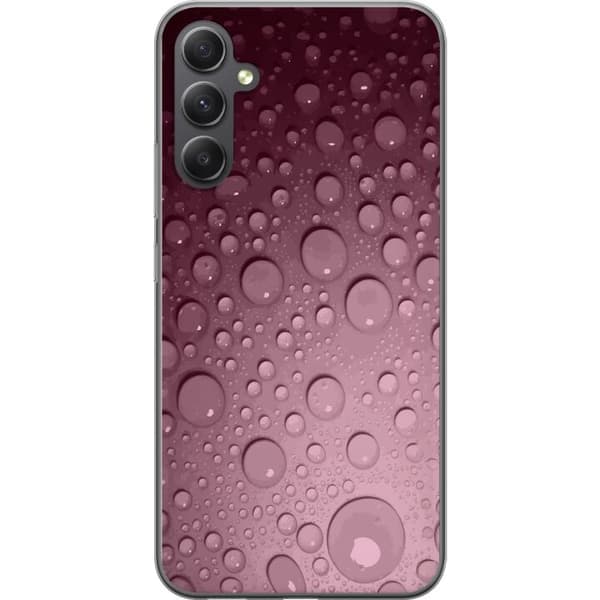 Kompatibelt Mobildeksel til Samsung Galaxy S23 FE Rosa vattendroppar