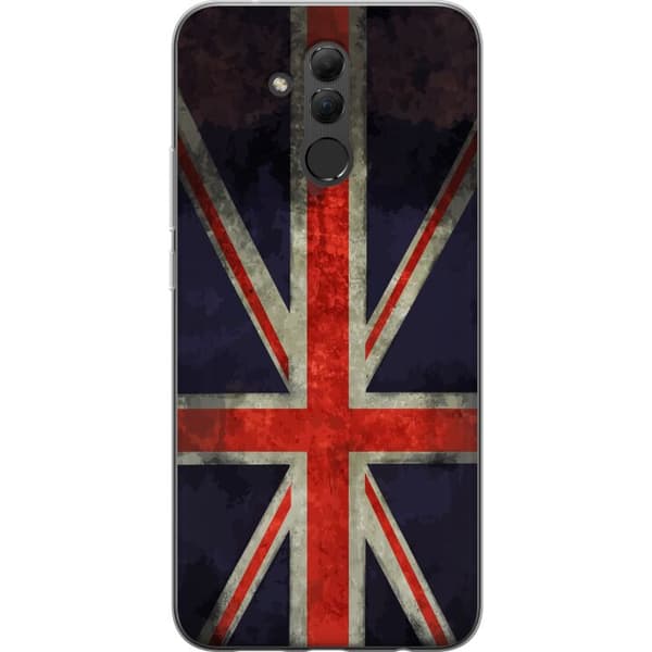 Kompatibelt Mobildeksel til Huawei Mate 20 lite Britisk flagg med rustikk følelse
