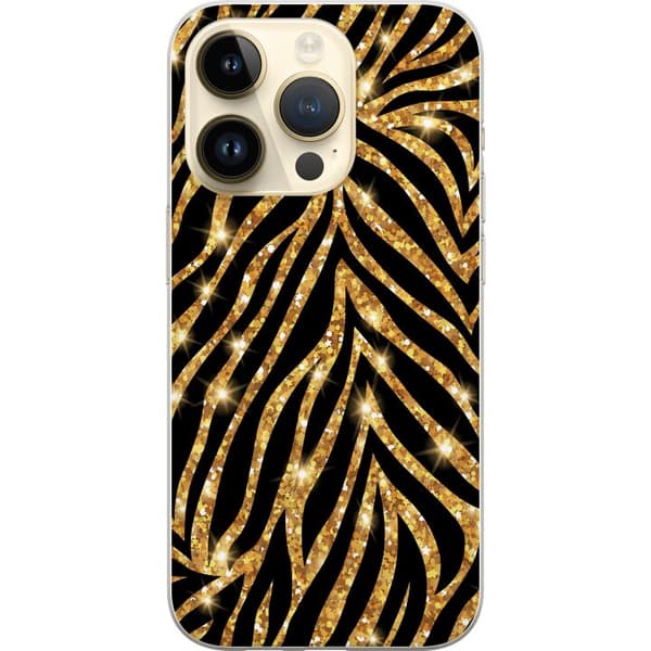 Kompatibelt Mobilskal till Apple iPhone 14 Pro Gold & Glitter