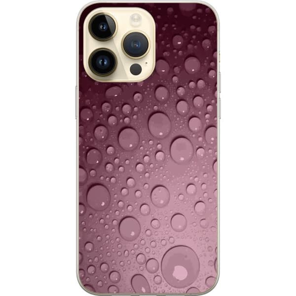 Kompatibelt Mobilskal till Apple iPhone 14 Pro Max Rosa vattendroppar