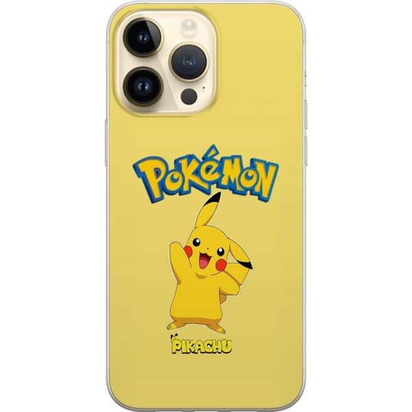 Kompatibelt Mobildeksel til Apple iPhone 15 Pro Max Stilig Pokémonmotiv med Pikachu
