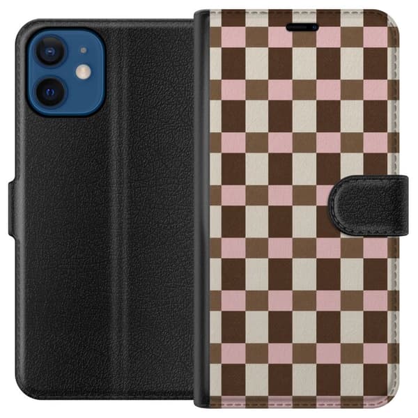 Kompatibel Tegnebogsetui til Apple iPhone 12 mini Jordbærmokka