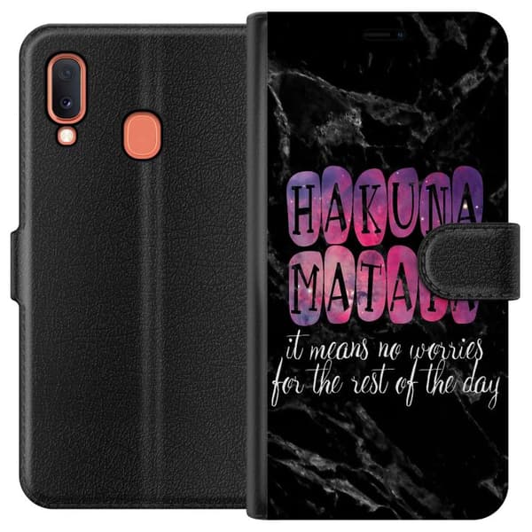 Kompatibelt Plånboksfodral till Samsung Galaxy A20e Hakuna Matata