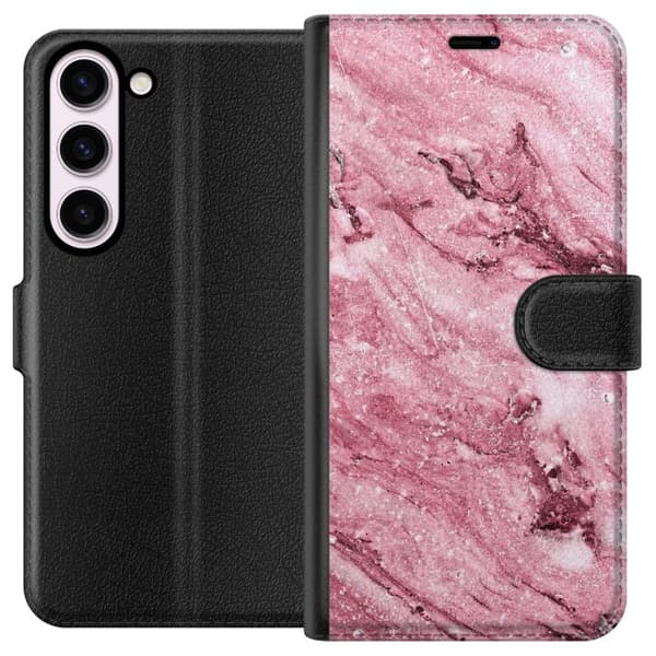 Kompatibel Tegnebogsetui til Samsung Galaxy S23 Glitter Marmor